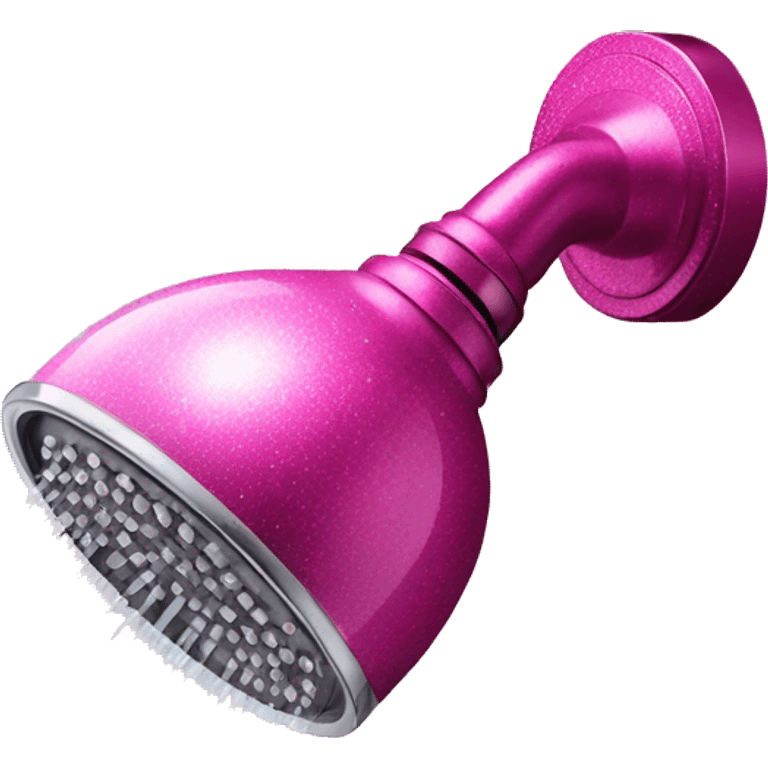 Pink ombre shower head with glitter  emoji