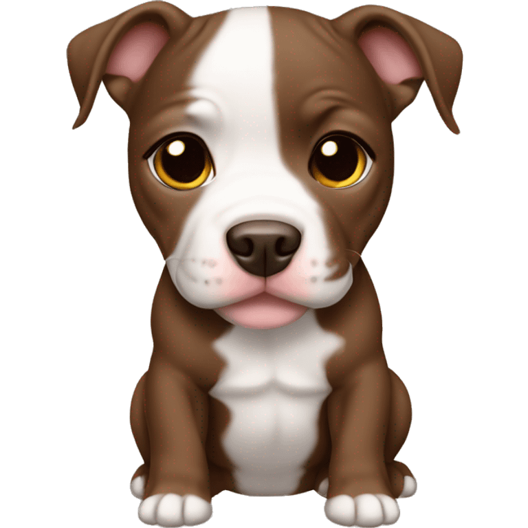 Girl pitbull puppy all brown emoji