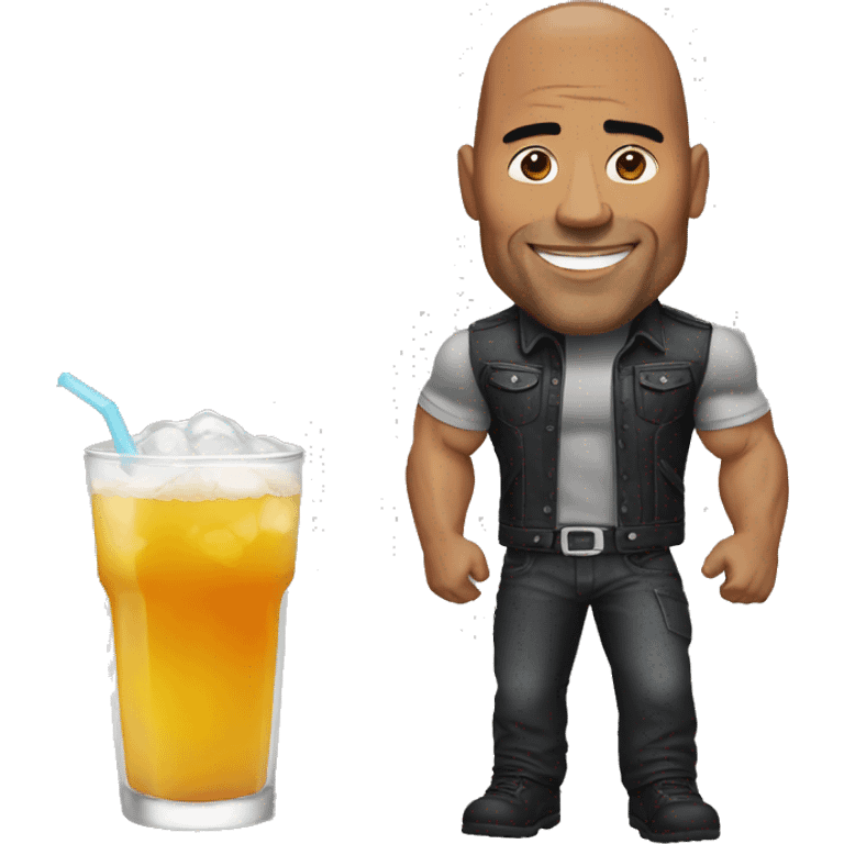 the rock drink emoji