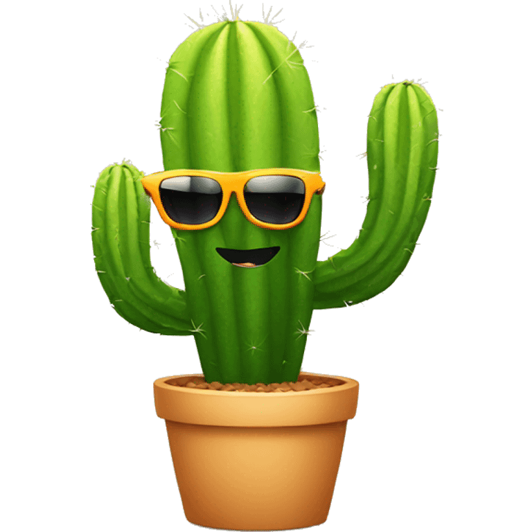 Sassy cactus wearing sunglasses  emoji