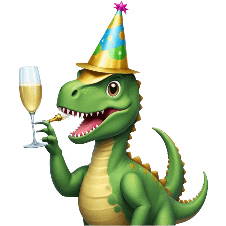 Dinosaure qui fait la fête  emoji