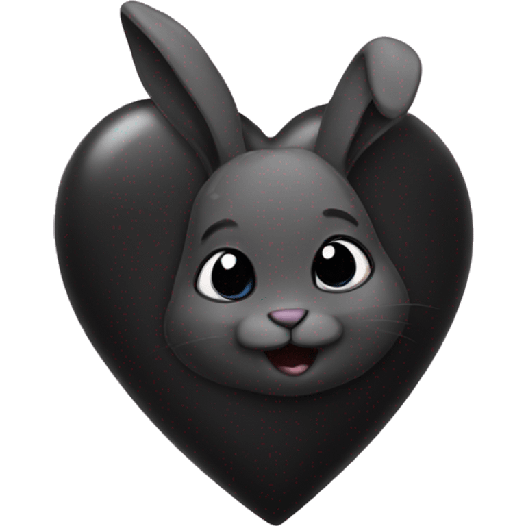 black heart with rabbit emoji