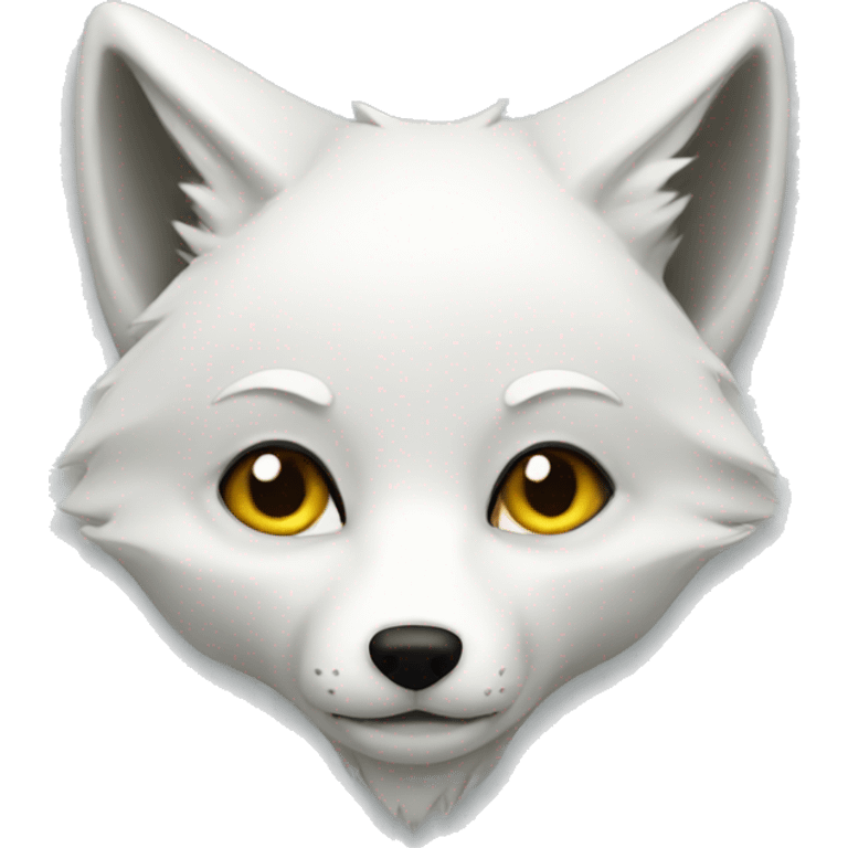 White fox hoodie emoji