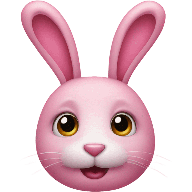 Pink bunny with heart eyes emoji