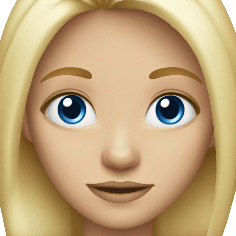 blond girl with blue eyes  emoji