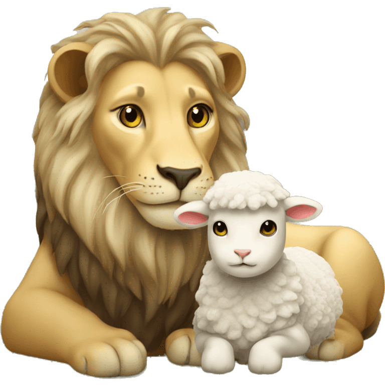 lion and lamb emoji