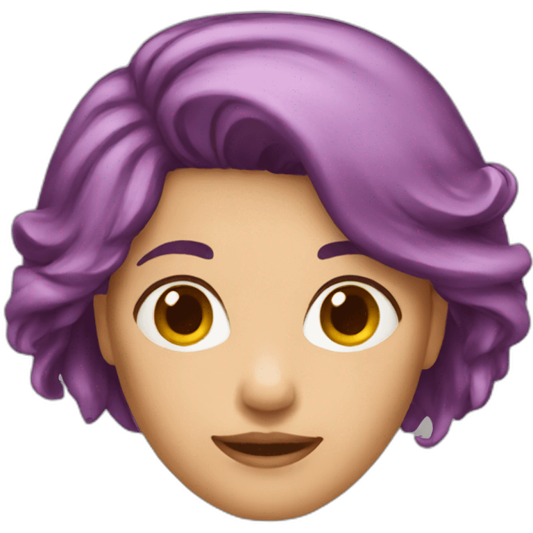 Purple hair woman emoji emoji