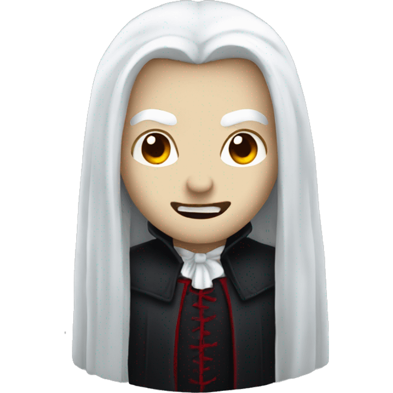 Vampire with white long hair emoji