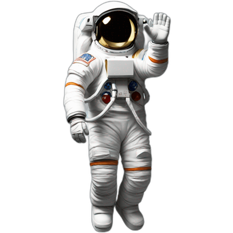 Astronaut hand up emoji