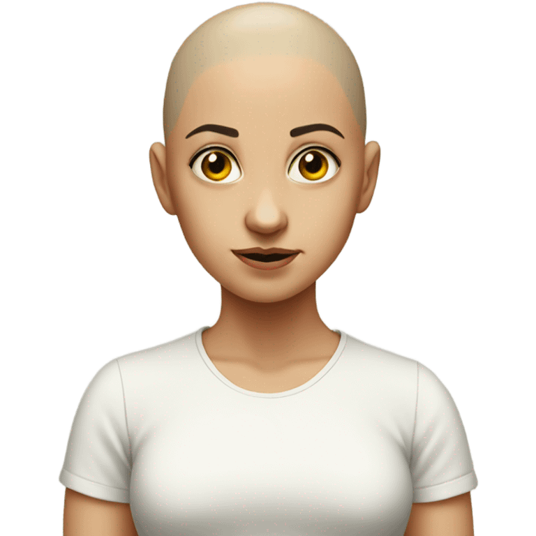 bald meme portrait of girl emoji