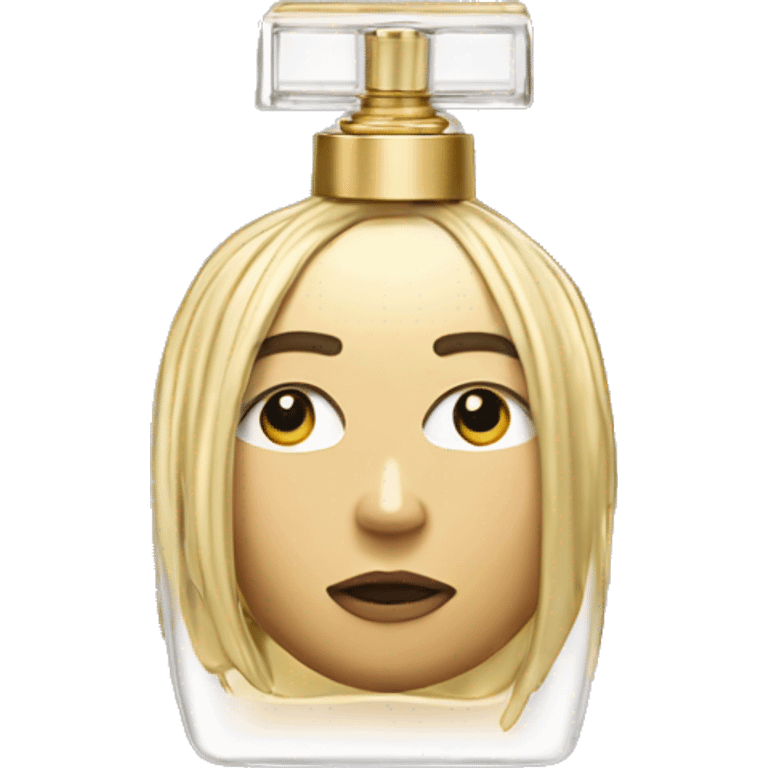 Billie Eilish perfume bottle gold  emoji