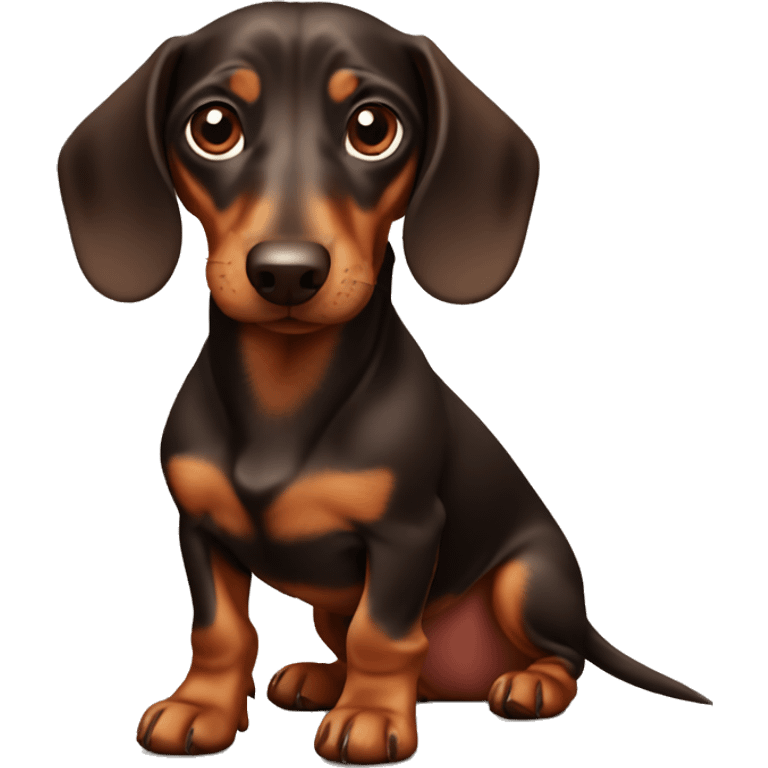 dachshund brown cute emoji