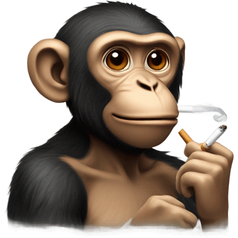 Monkey with cigarette  emoji