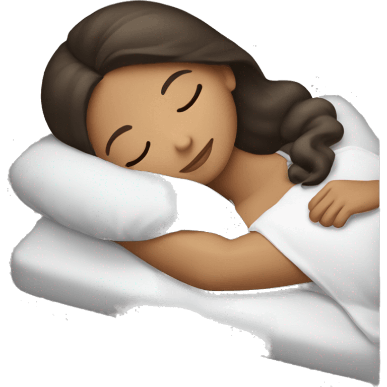 Brunette girl sleeping emoji