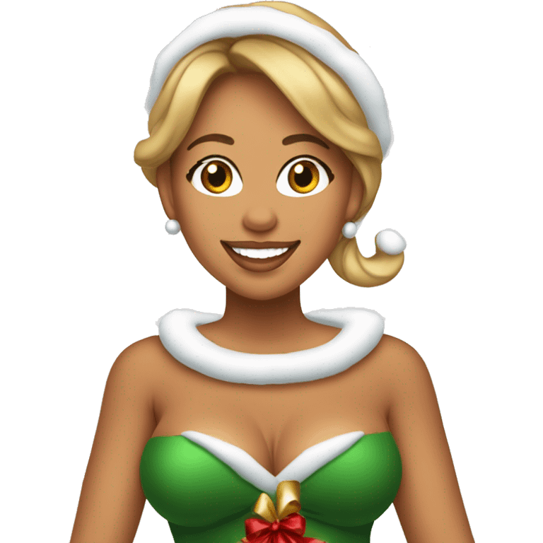 Mariah Carey in Christmas attire emoji