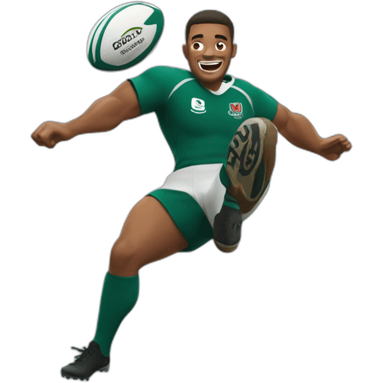 rugby player jumping emoji