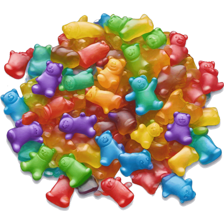 Gummy bear pile emoji