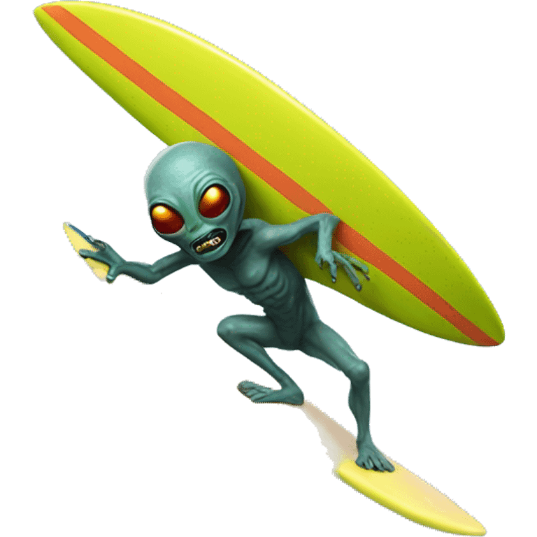 alien surfing emoji