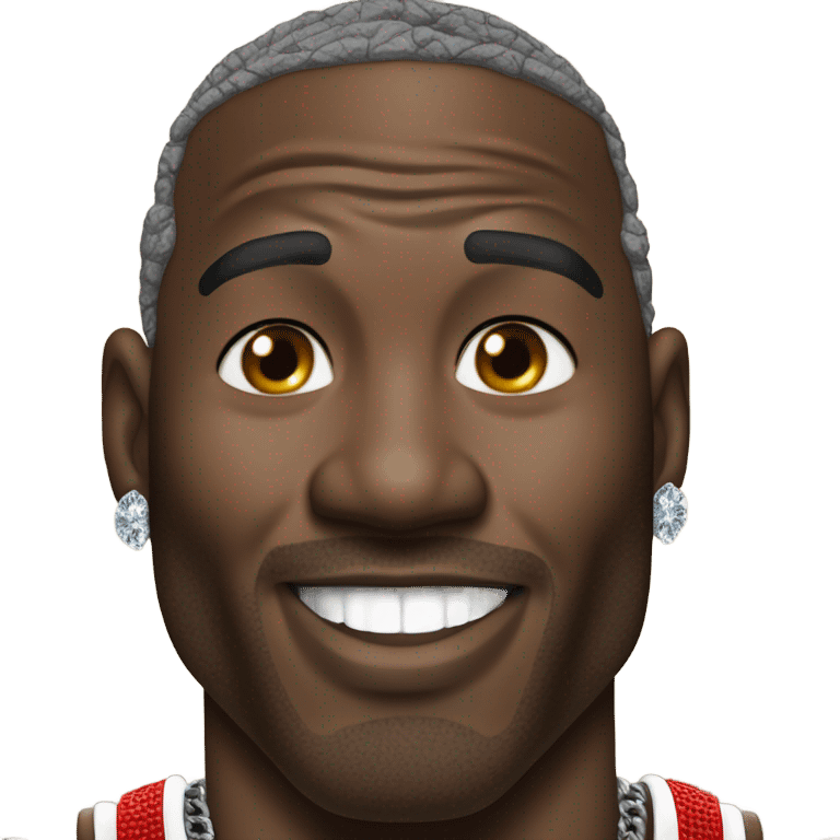 Michael Jordan wearing a diamond chain emoji