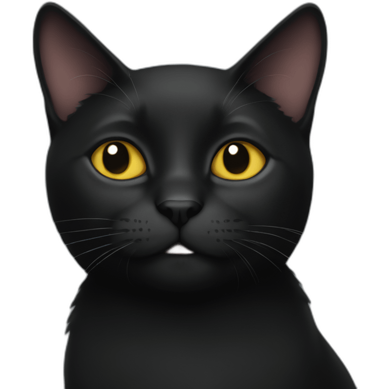 Black cat in full emoji