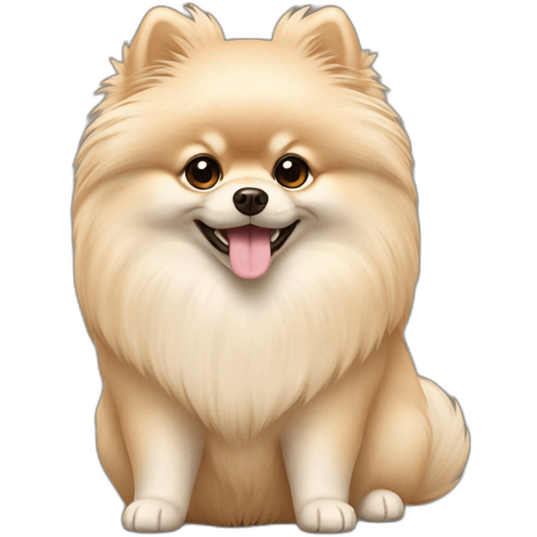 cream color pomeranian emoji