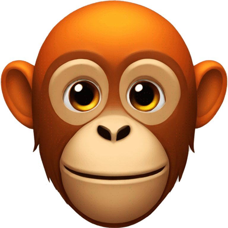 monkey as a orange emoji