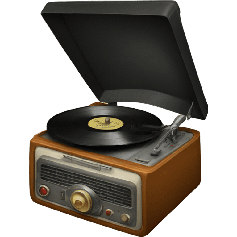 vintage record player  emoji