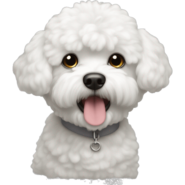 3 leg black bichon frise emoji