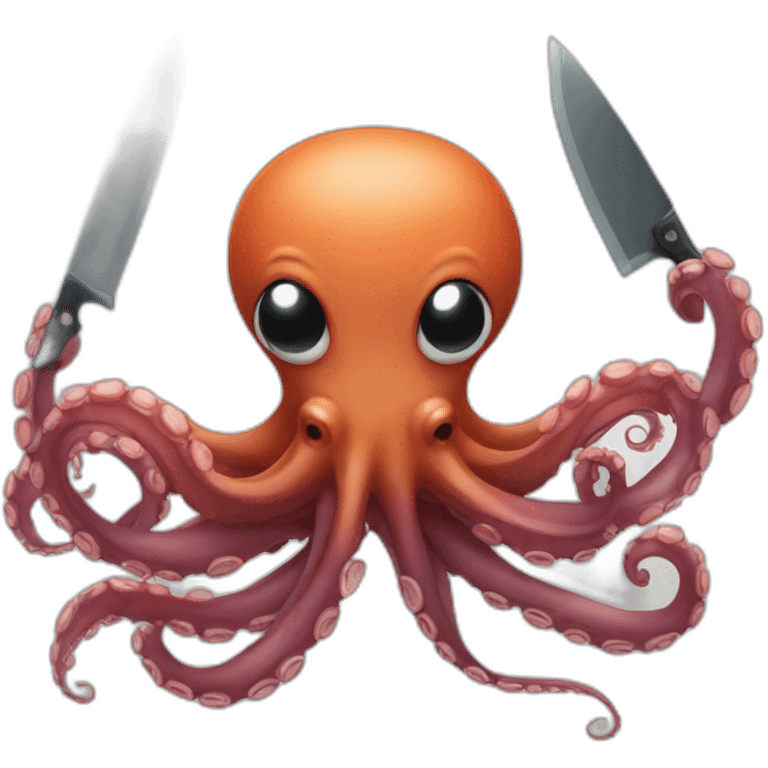 octopus with knives emoji