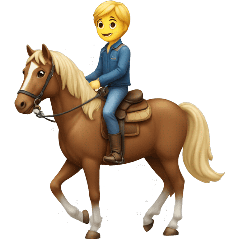 Boy sur un cheval emoji