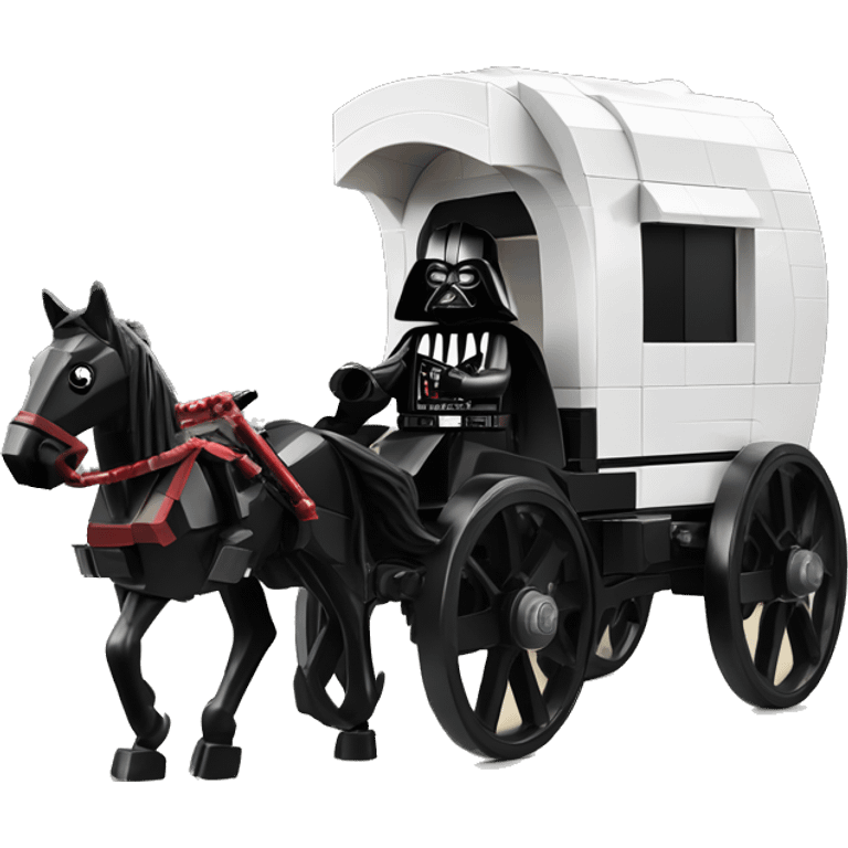 Darth Vader’s Lego horse-drawn 4 wheel caravan  emoji