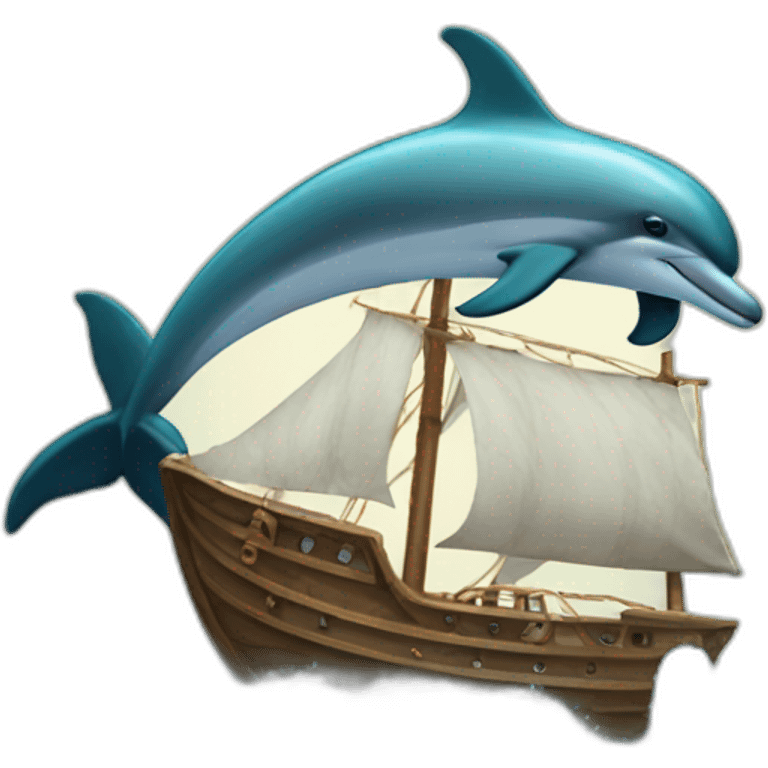 a dolphin ship emoji