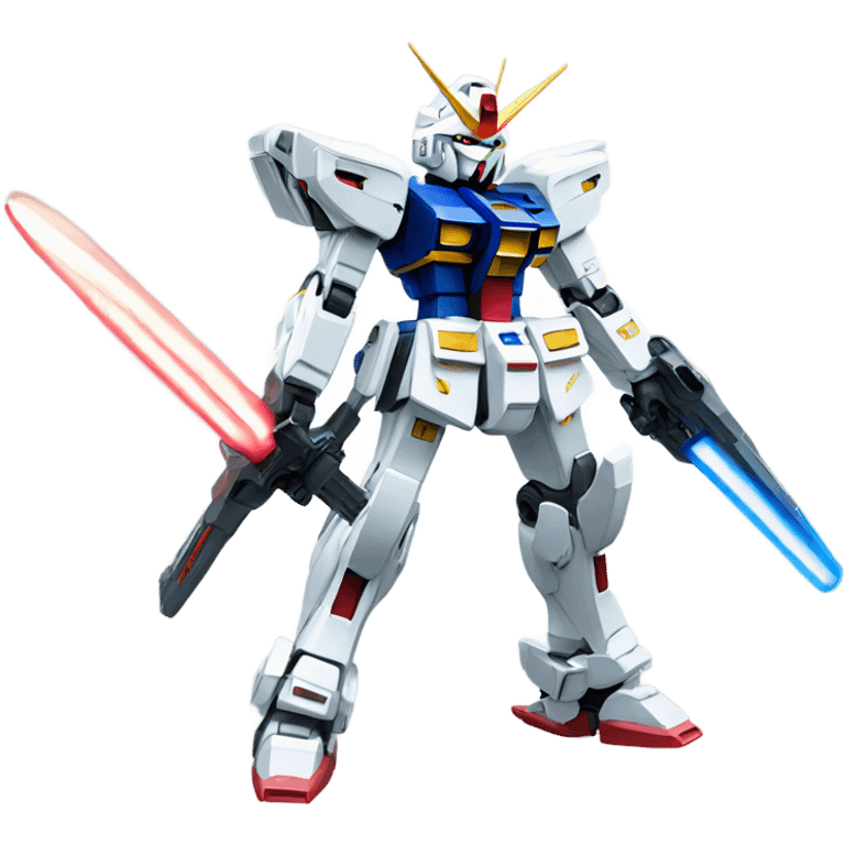 Gundam with beam saber emoji