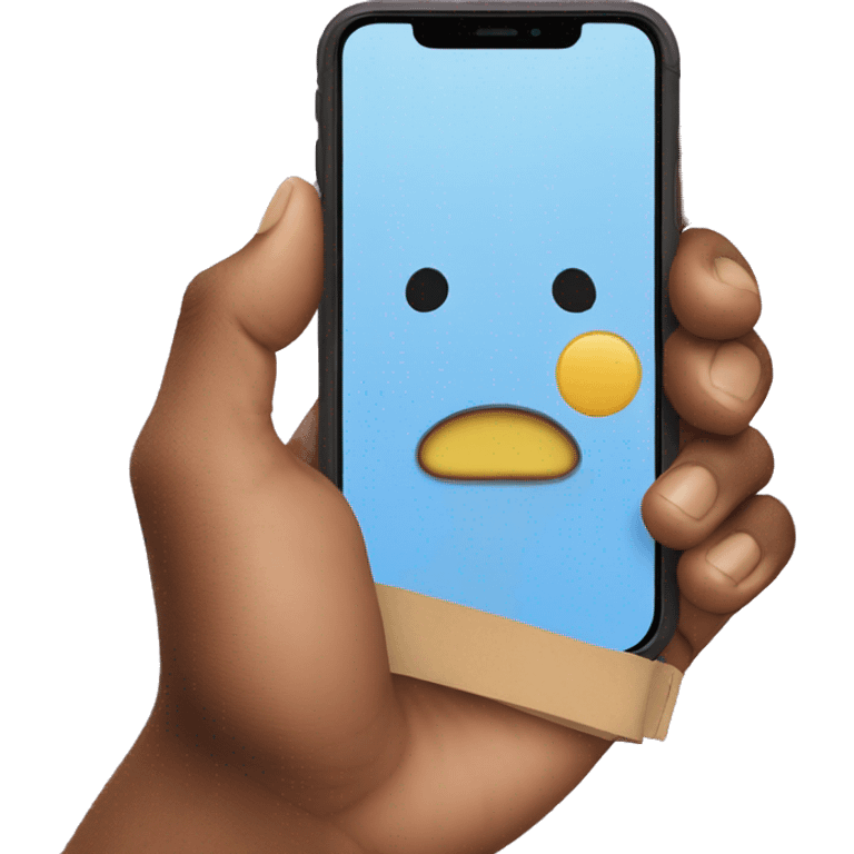 iphone on hand emoji