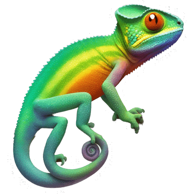 Rainbow Chameleon emoji