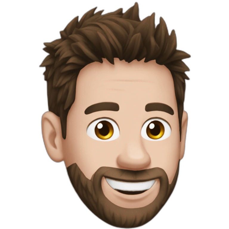 Messi with gars emoji