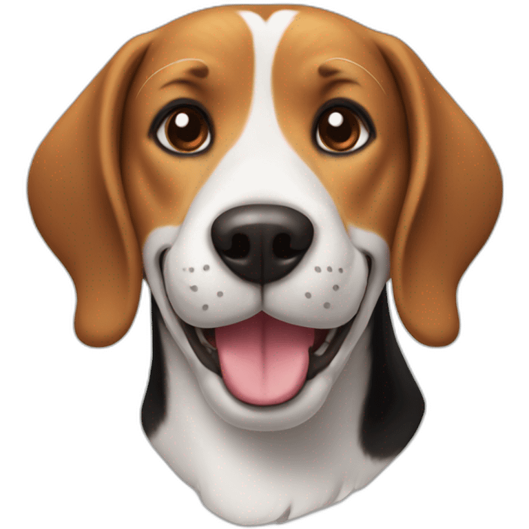 beagle dog smiling emoji