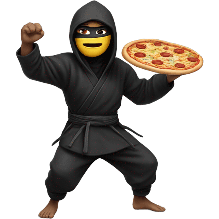 Ninja with a pizza  emoji