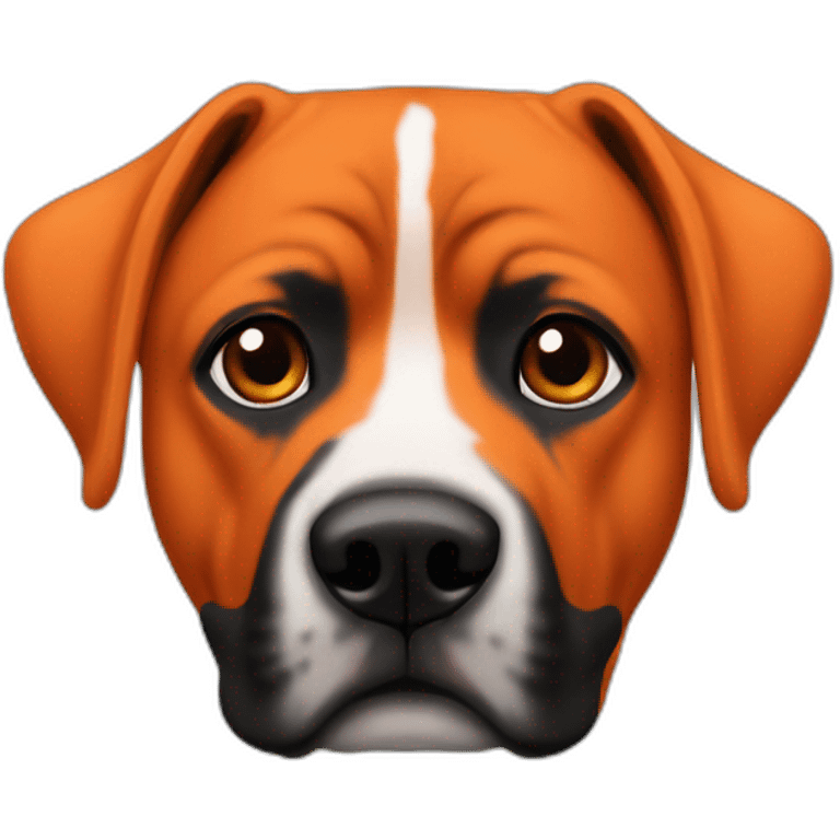 Staffordshire terror orange with black nose emoji