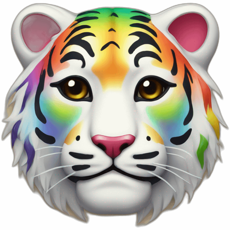 rainbow tiger Japanese mask emoji