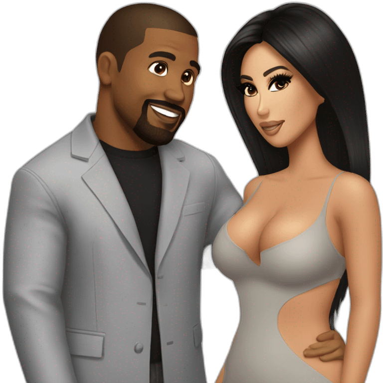 kenny west with kim kardashian emoji