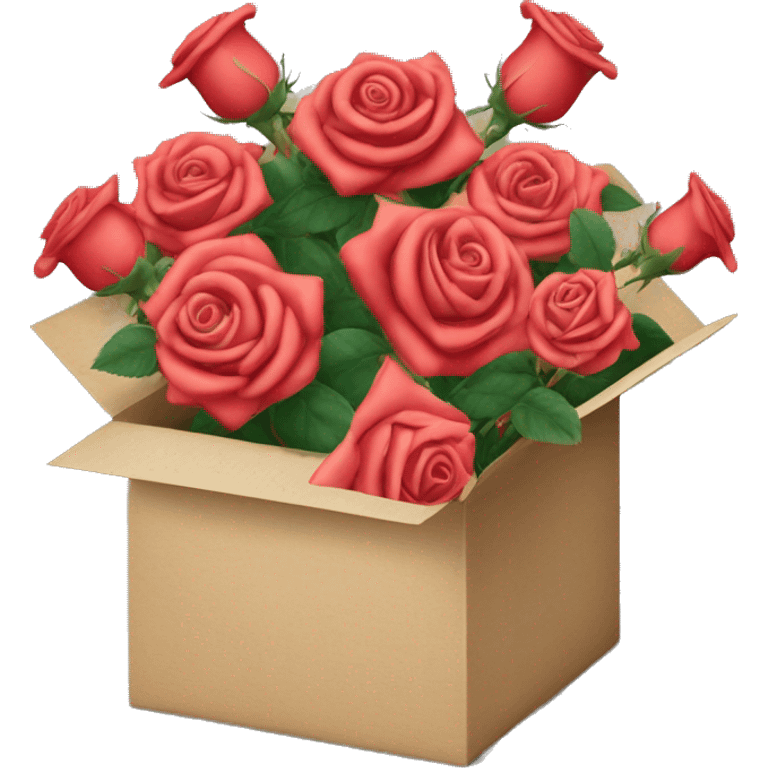 latona roses in a hat  paper  box  emoji