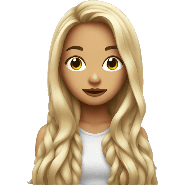 girl with long hair vape emoji