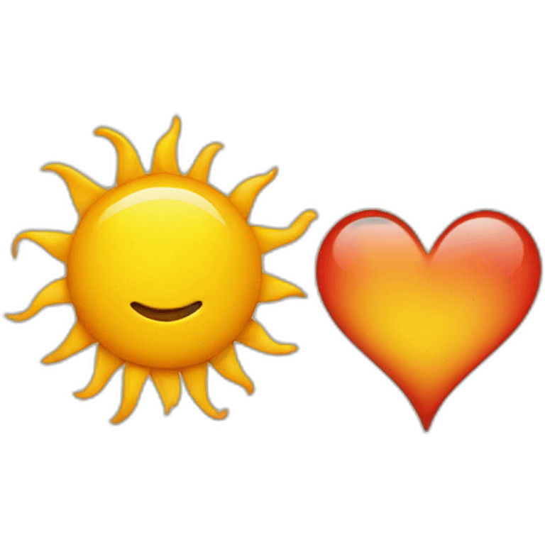 Sun and heart emoji