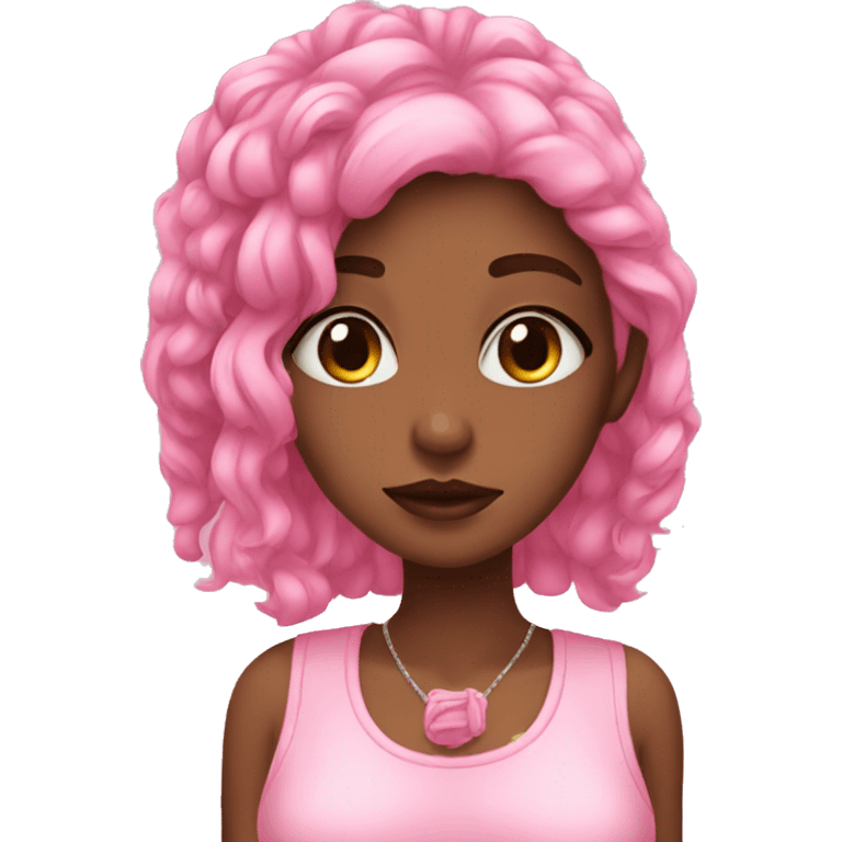 Pink themed girl aesthetic emoji