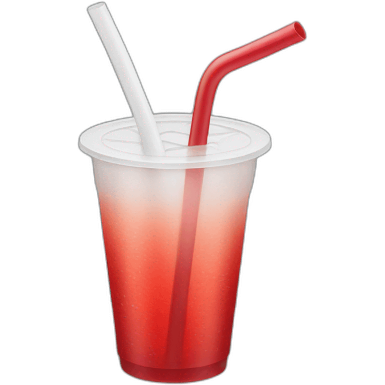 plastic straw red and whitze emoji