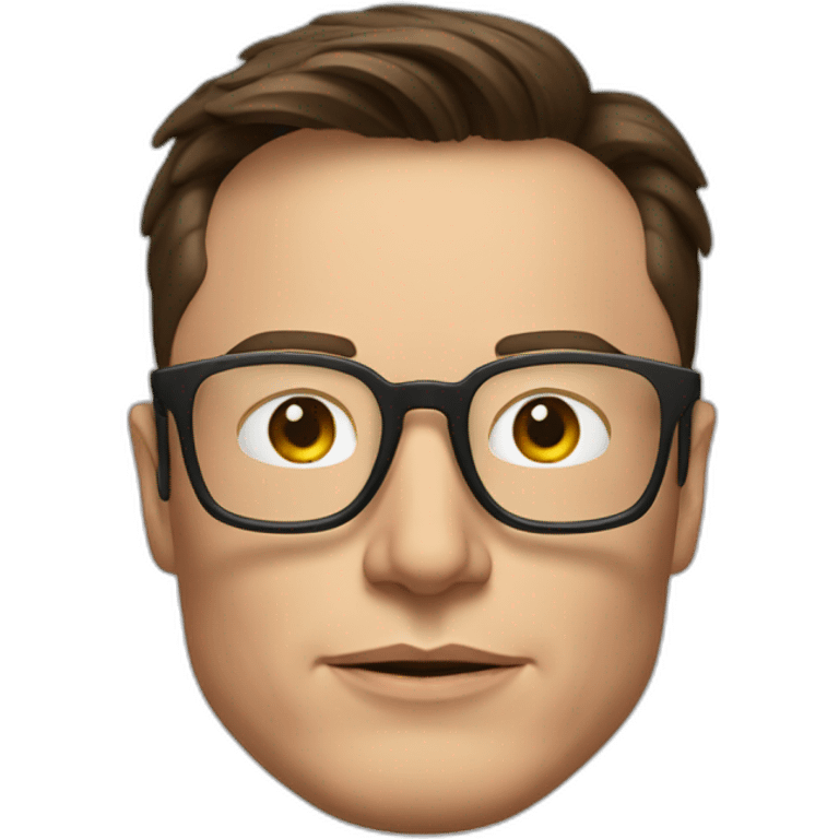 Elon Musk with tug glasses  emoji