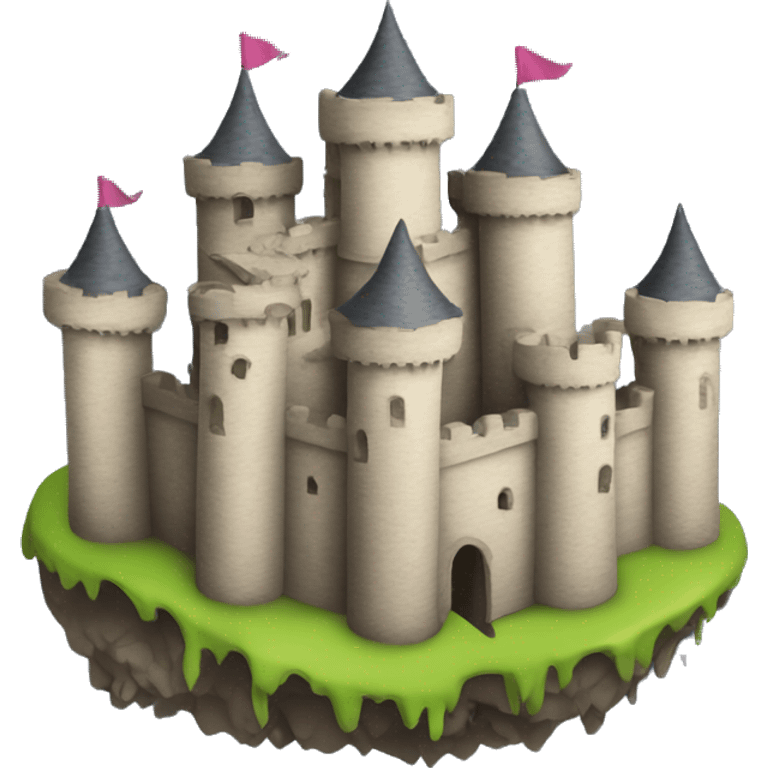 collapsing castle made of bircks emoji