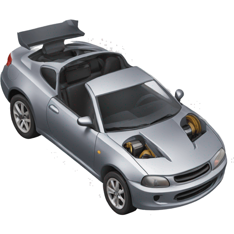 repair of a sport car with an open hood emoji