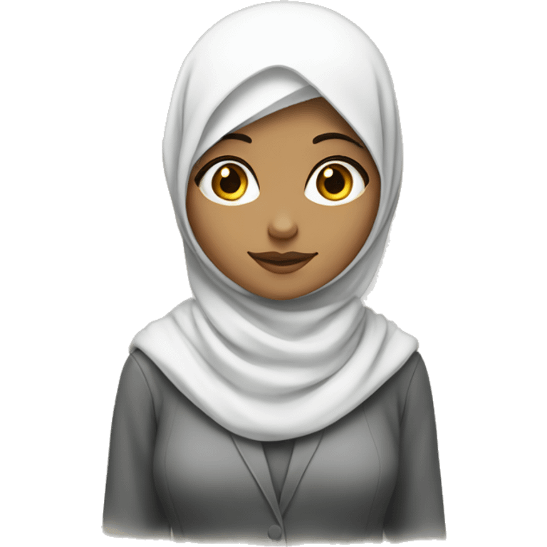  a girl in a hijab is an architect drawing a drawing emoji